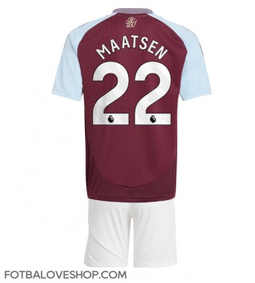Aston Villa Ian Maatsen #22 Dětské Domácí Dres 2024-25 Krátký Rukáv (+ trenýrky)